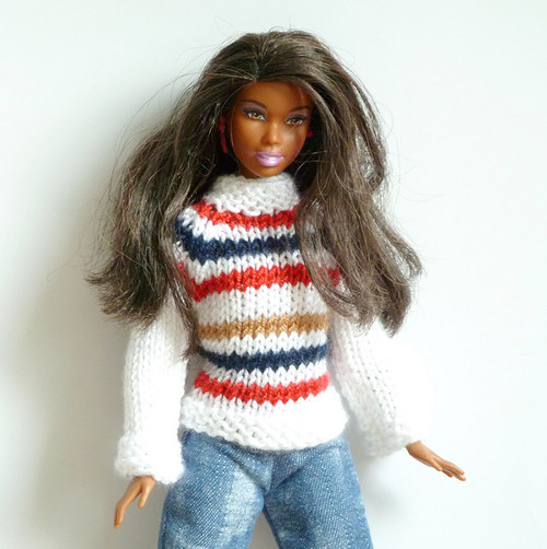 WHITE svetr pro Barbie — foto 2