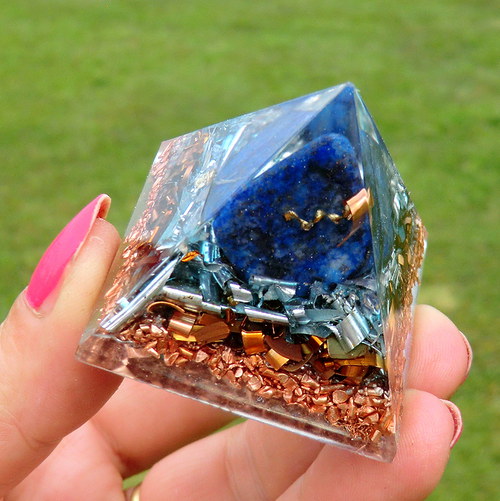 Orgonit - Pyramida 4x4cm - Lapis / zamluveno — foto 5
