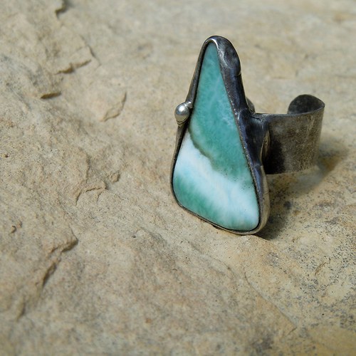 Letní obloha - prsten (larimar) — foto 2