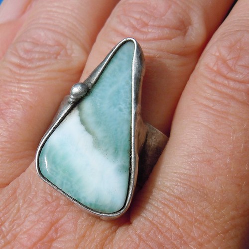 Letní obloha - prsten (larimar) — foto 5