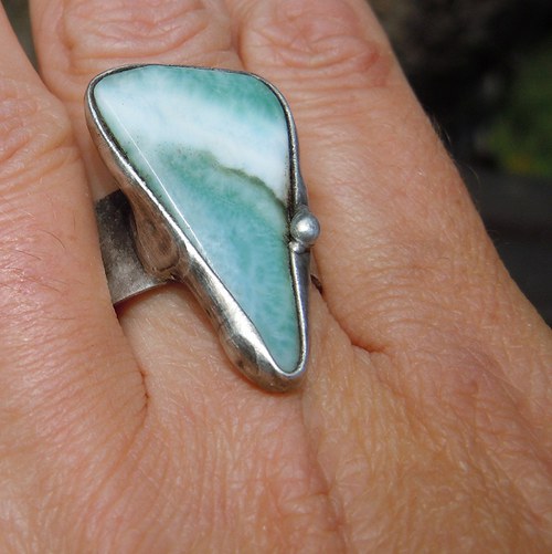 Letní obloha - prsten (larimar) — foto 6