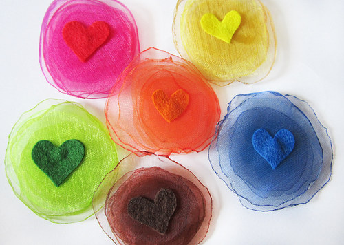 Sada organzových kvítků Colorful — foto 3