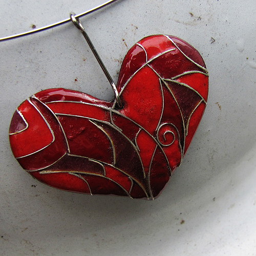 Srdce cloisonne — foto 3