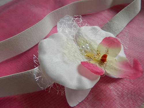 Gumová čelenka..orchidej.... — foto 2
