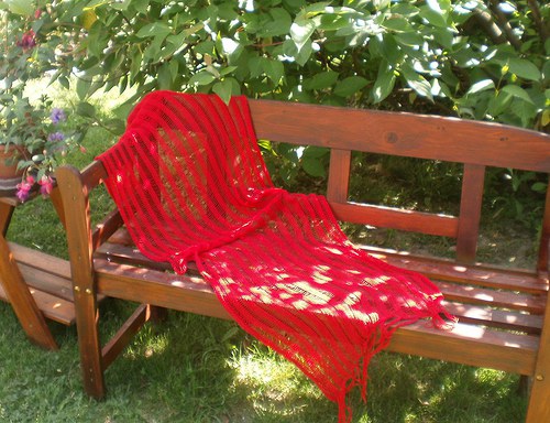 ....pletené letní paero....červené — foto 3