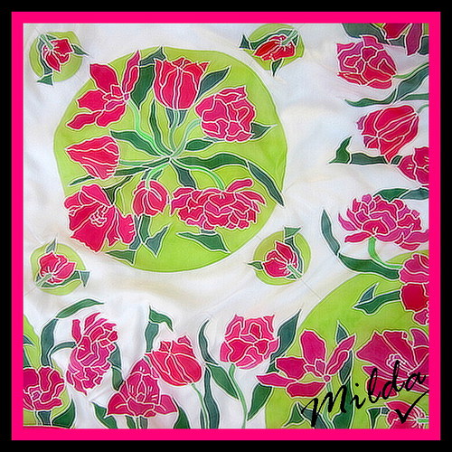 Červené tulipány 90x90 — foto 2