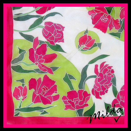 Červené tulipány 90x90 — foto 4