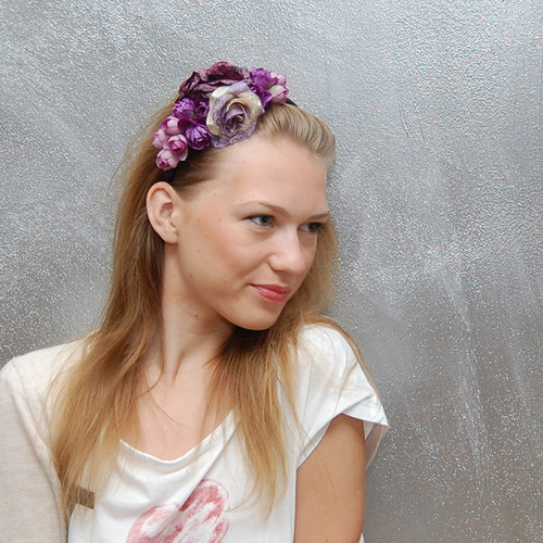 Fialové růže ... čelenka AKCE — foto 4