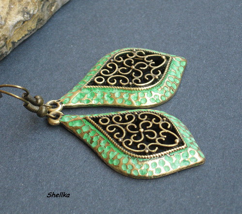 Náušnice ,,GREEN TEAR,, — foto 3