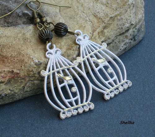 Náušnice ,,BIRD CAGE,, — foto 2