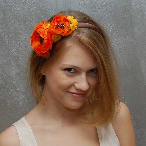 Pomerančová nálada ... čelenka — foto 4