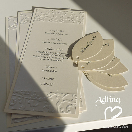 Menu a jmenovky_smetanové — foto 2