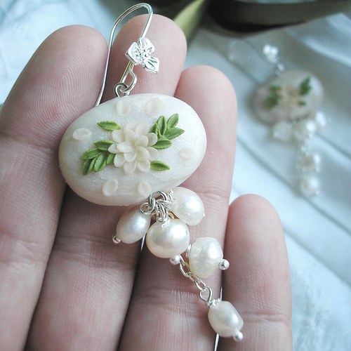 Náušnice Wedding Button - Myrtus — foto 3