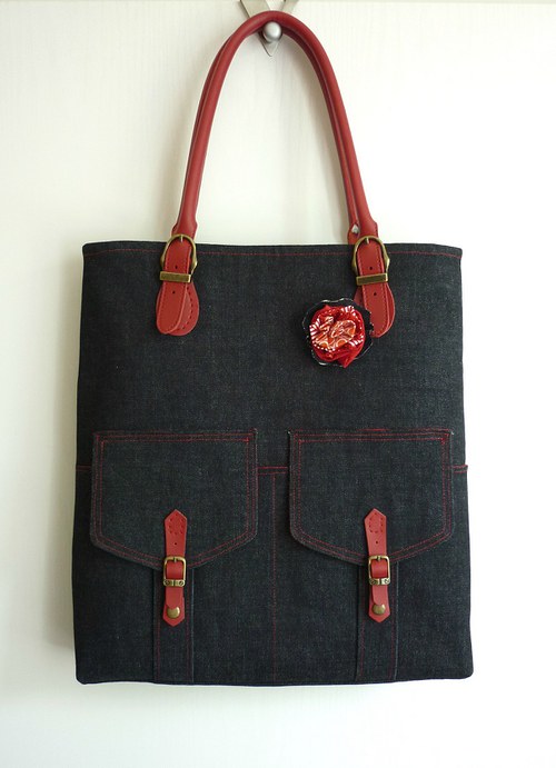 Kabelka black & red — foto 4