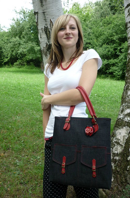 Kabelka black & red — foto 3
