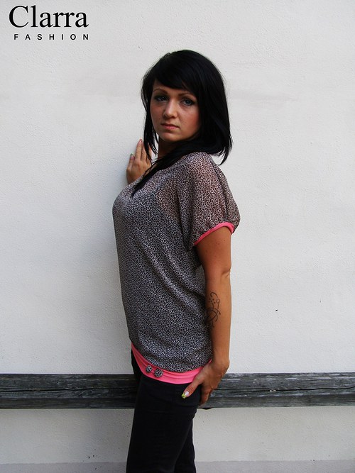 Halenka Clarra Pink se vzorem šelmy — foto 2