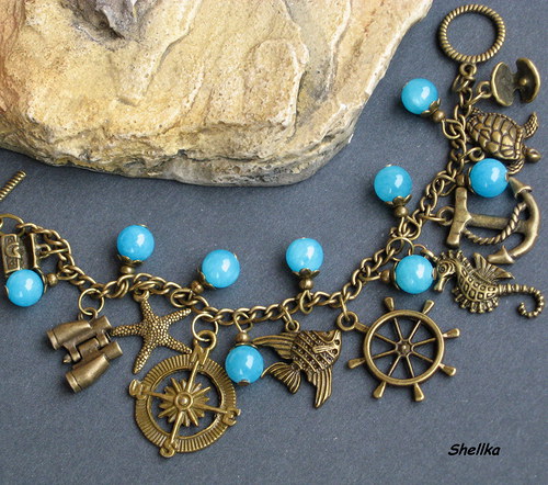 Náramek,,MARINE,, s jadeitem — foto 2