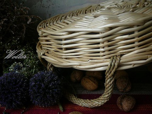 Mísa ala košík kulatá - bílé proutí — foto 3