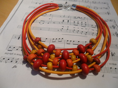 RED&ORANGE náhrdelník s náramkem sada — foto 3