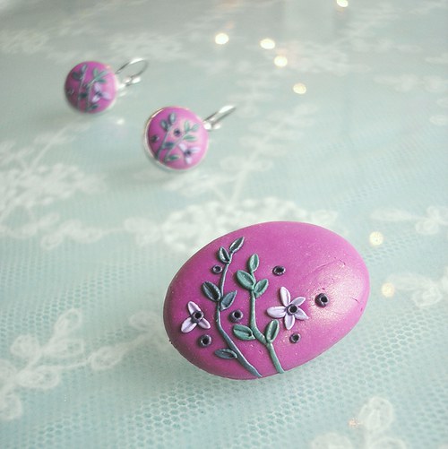 Medailon Flower Button - Myrtillus — foto 5