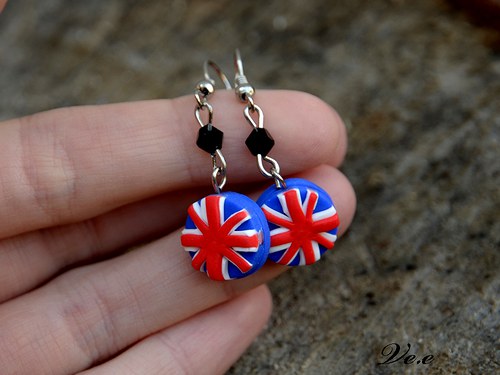 England ~ visací náušnice — foto 3