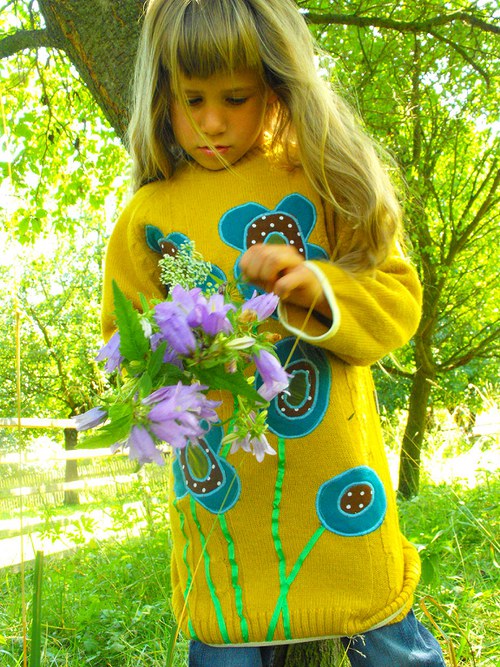 Okrová vlnená mikina - šaty. — foto 2