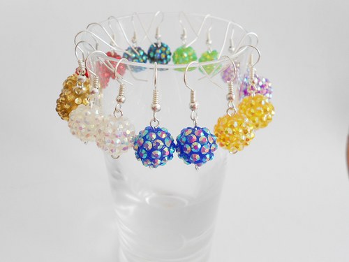 Kuličky ve stylu Swarovski - modré AB — foto 2