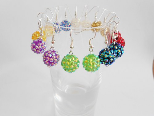 Kuličky ve stylu Swarovski - zelené AB — foto 2