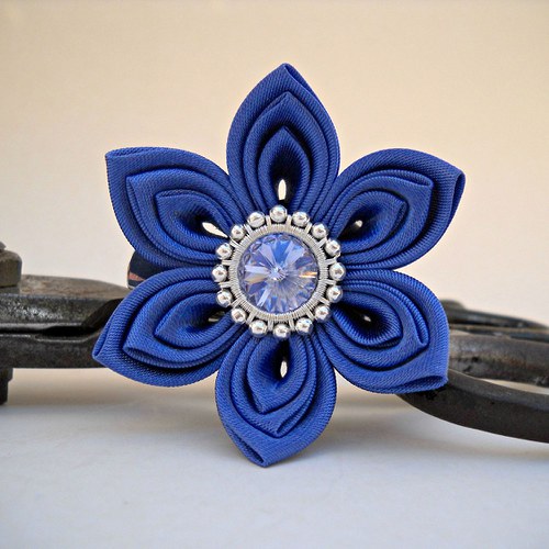 Kanzashi sponka/brož Oki — foto 3