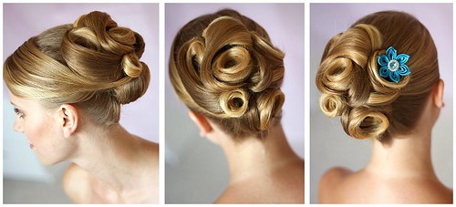 Kanzashi sponka/brož Kawa — foto 4