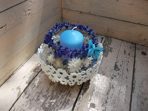 Modro-bílé svícení — foto 2