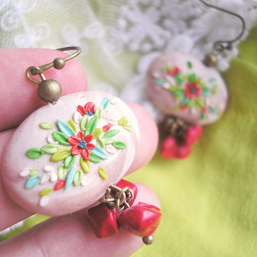 Náušnice Flower Button - Vivamus III. — foto 4