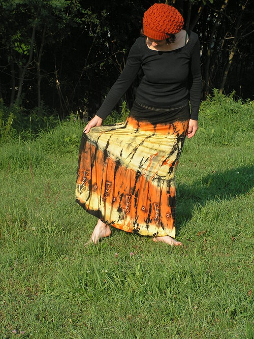 Letní batikovaná sukně — foto 4