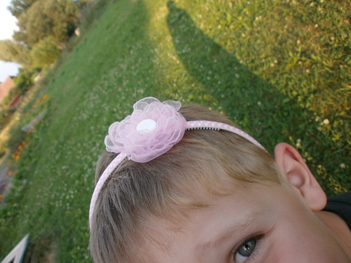 Růžovobílá čelenka — foto 2