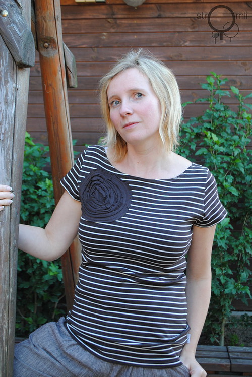 Hnědé puhované s aplikací, vel. M — foto 2