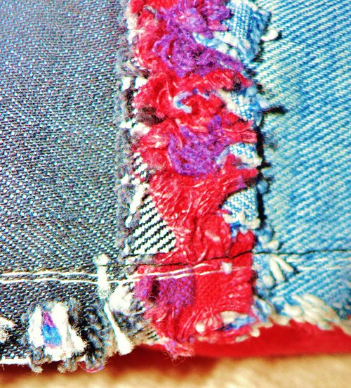 Patchwork polštářky Jeans — foto 4