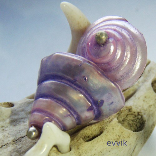 Puzetové lasturky - lila — foto 3