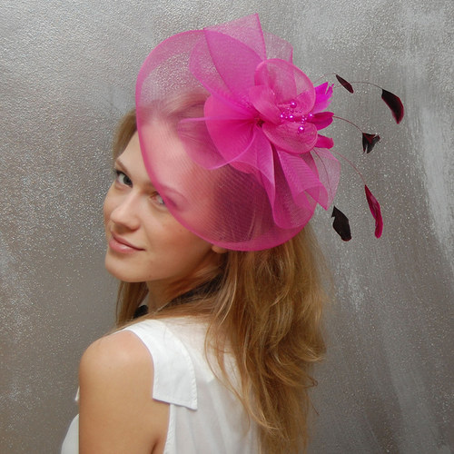 Hot Pink ... klobouk či fascinator — foto 3