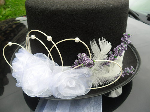Cylindr - bílé růže s kapkou levandule — foto 2