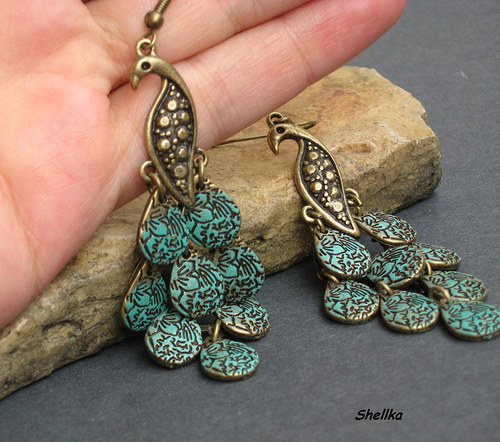 Náušnice ,, PEACOCK,, — foto 2