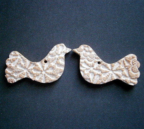 Krajkové holubičky-pár — foto 2