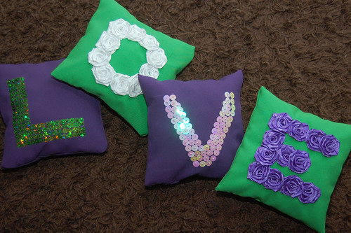 LOVE ... sada polštářů 4ks — foto 3