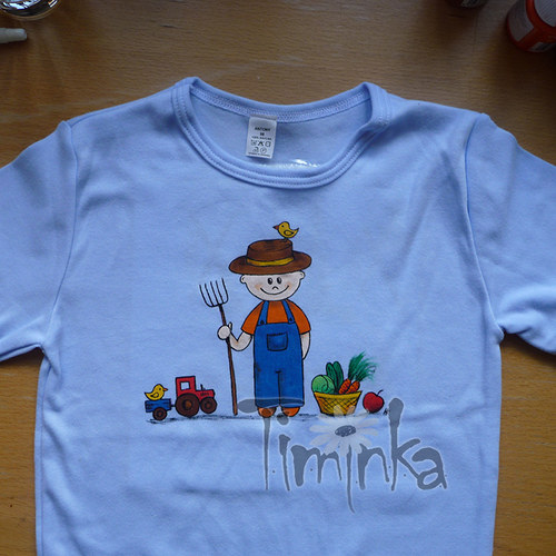 Malované tričko - malý farmář — foto 2