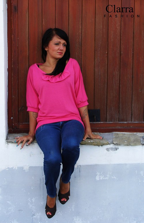 Tričko-mikina Clarra malinová — foto 3