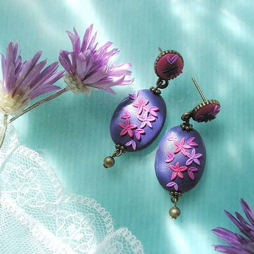 Náušnice Flower Button - Sucus — foto 5