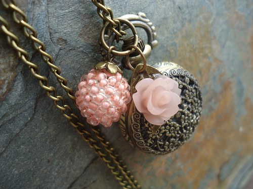Náhrdelník s hodinkami "Tea Rose IV." — foto 2
