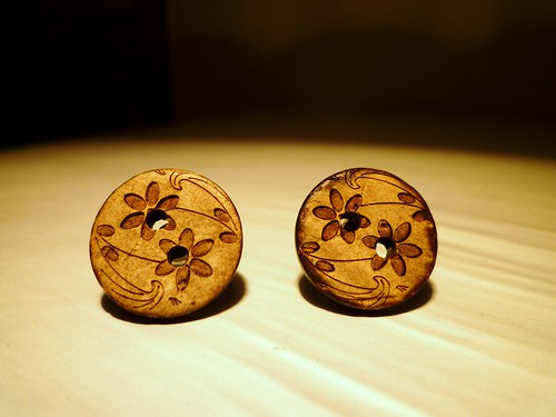 Naušničky knoflíky — foto 3