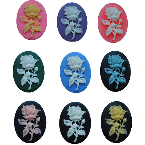 Cameo White Rose 40x30 mm 1ks — foto 2