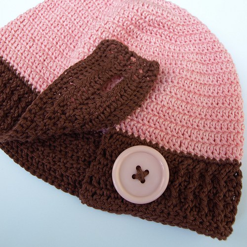 Knoflíková... háčkovaná čepička — foto 4