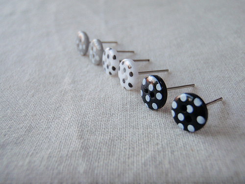 Naušničky "Buttons" - 3 páry! — foto 2